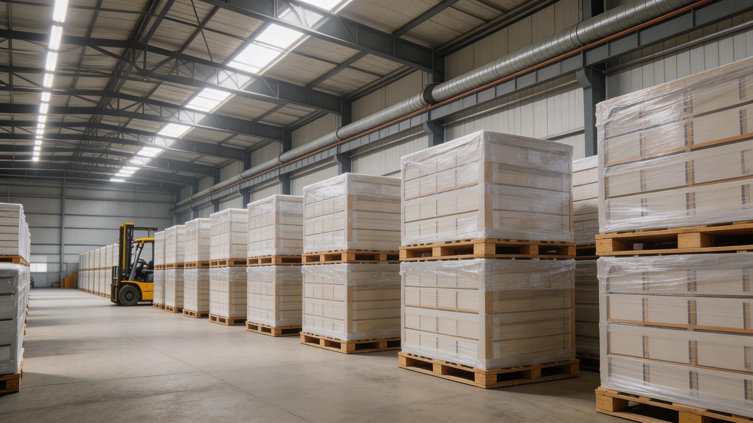 Packaged wall panel products prepared for export