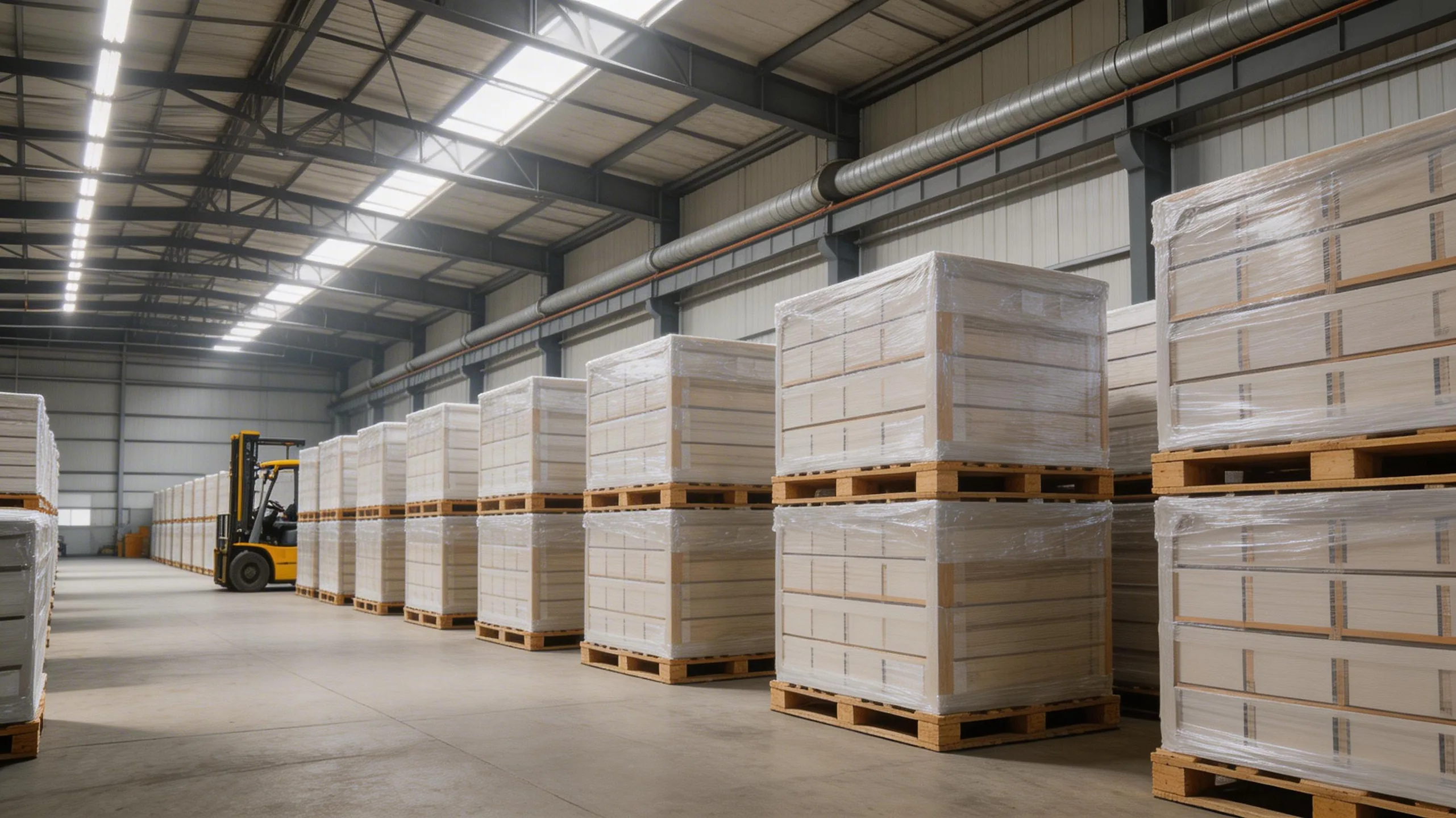 Packaged wall panel products prepared for export
