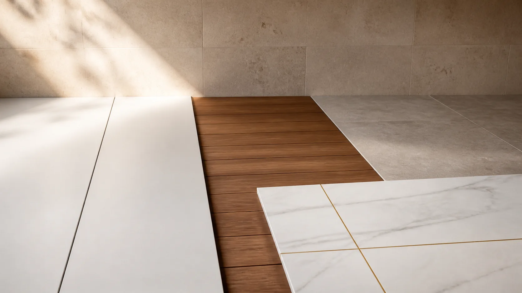 Architectural material surfaces arranged as a distributor range-planning visual
