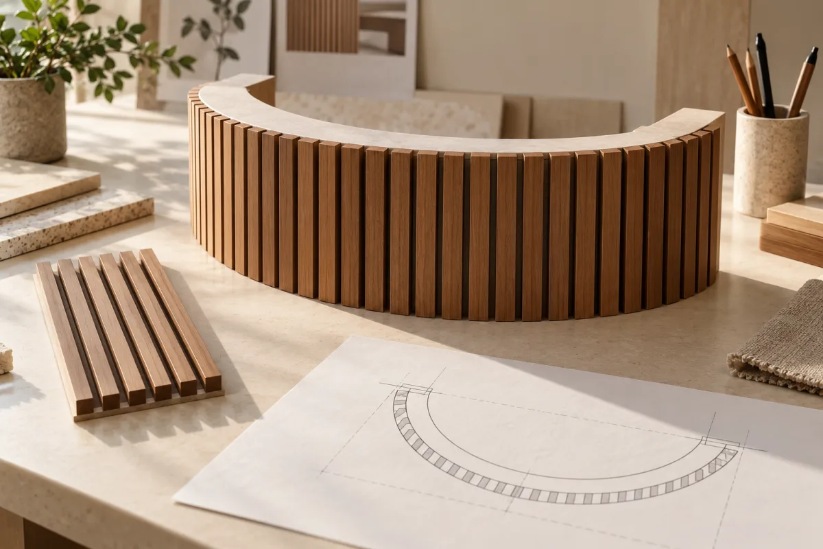 Curved WPC reception walls in Saudi Arabia: what must a mockup prove?