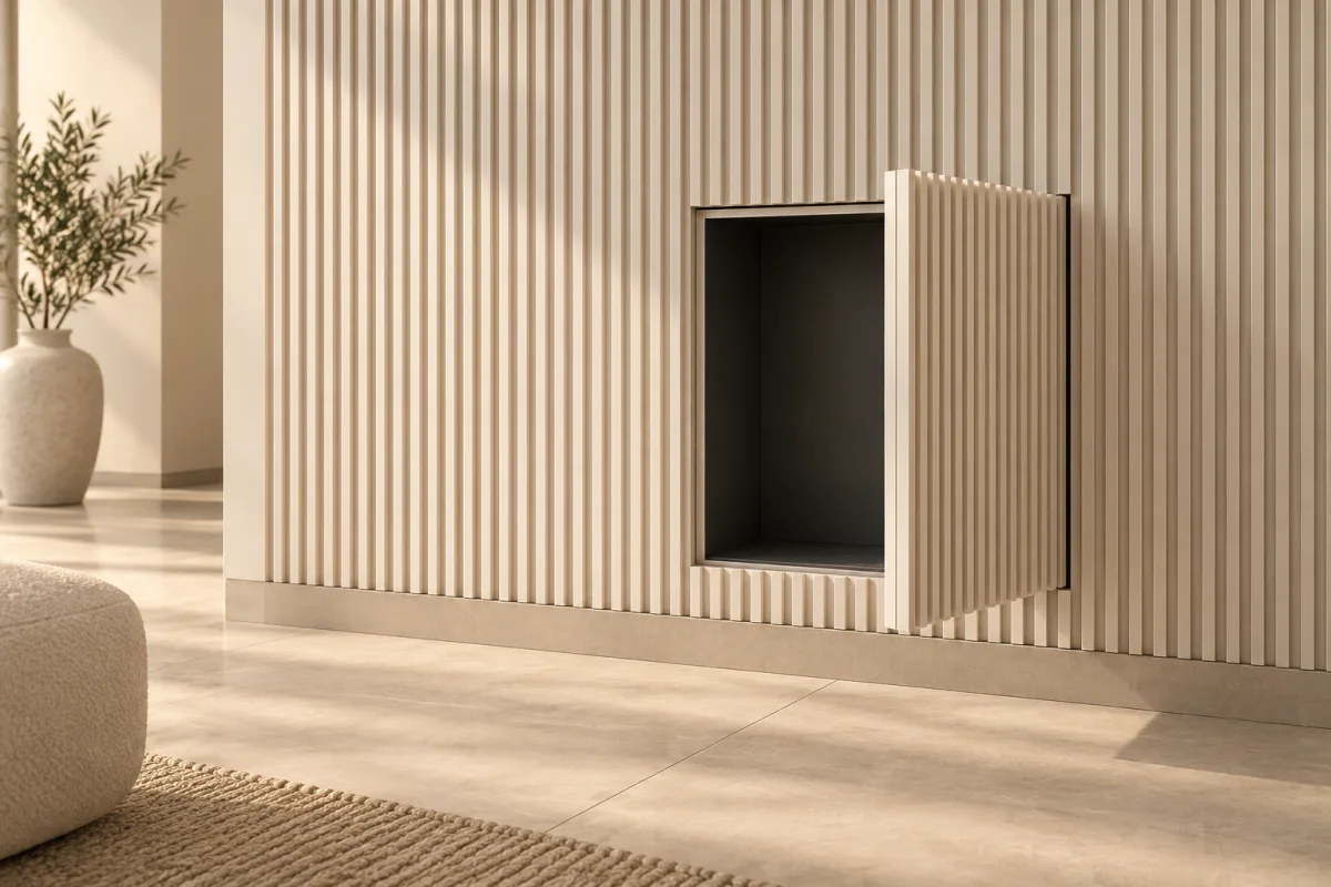 How do you preserve service access behind decorative wall panels?