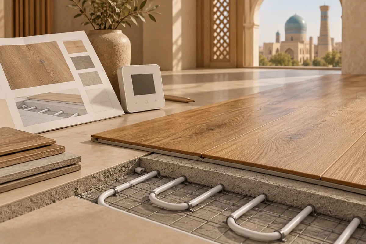 SPC flooring in Uzbekistan: underfloor heating approval